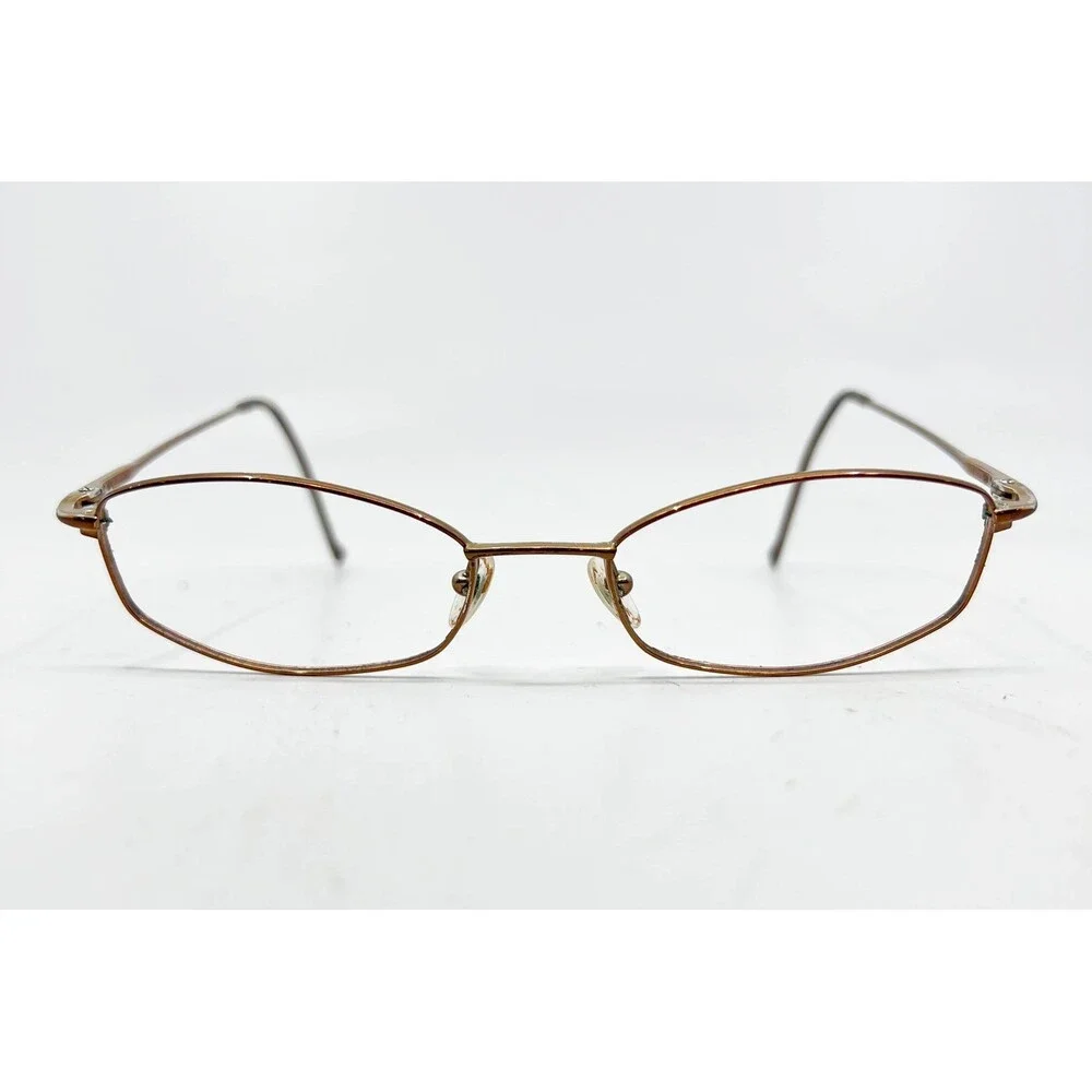Safilo Eyeglass Frames Women Brown Oval Metal Full Rim 51-17-135 31365
